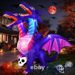 8FT Halloween Inflatables Decorations Inflatable Dragon Outdoor Decorations with