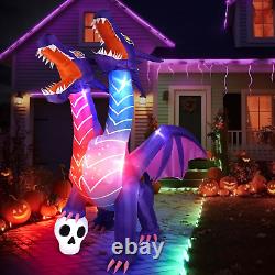 8FT Halloween Inflatables Decorations Inflatable Dragon Outdoor Decorations with