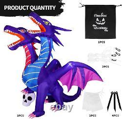 8FT Halloween Inflatables Decorations Inflatable Dragon Outdoor Decorations with