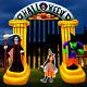 8ft Inflatable Castle Archway With Ghost Pumpkin Wizard Hat Witch Scythe Grim Re