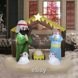 8Ft Christmas Inflatable Nativity Scene Blowup Air Blown Yard Outdoor Decoration