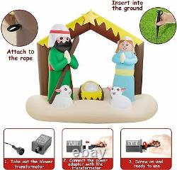 8Ft Christmas Inflatable Nativity Scene Blowup Air Blown Yard Outdoor Decoration