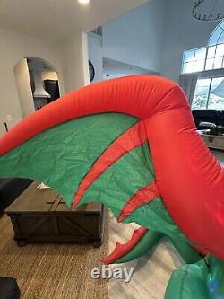 8Ft LED Lighted Christmas Airblown Inflatable Giant Holiday Dragon