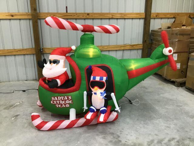 8ft Gemmy Airblown Inflatable Prototype Christmas Helicopter #881142