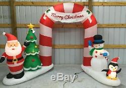 8ft Gemmy Airblown Inflatable Prototype Christmas Santa and Friends Arch #112232