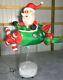 8ft Gemmy Airblown Inflatable Prototype Christmas Santa In Plane #36851