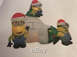 8ft. Wide Inflatable MINIONS IGLOO SCENE AIRBLOWN Lighted Christmas Inflatable