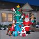 9.5 Ft Christmas Kaleidoscope Santa & Friends Tree Penguin Airblown Inflatable