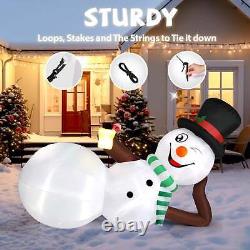 9.8 FT Inflatable Lighted Snowman Yard Decoration Christmas Blow Up Party Decor