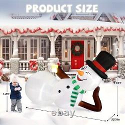 9.8 FT Inflatable Lighted Snowman Yard Decoration Christmas Blow Up Party Decor