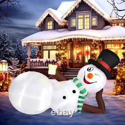 9.8 FT Inflatable Lighted Snowman Yard Decoration Christmas Blow Up Party Decor