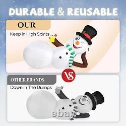 9.8 FT Inflatable Lighted Snowman Yard Decoration Christmas Blow Up Party Decor