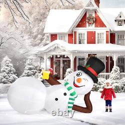 9.8 FT Inflatable Lighted Snowman Yard Decoration Christmas Blow Up Party Decor