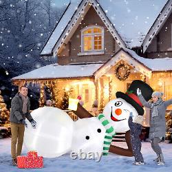 9.8 FT Inflatable Lighted Snowman Yard Decoration Christmas Blow Up Party Decor