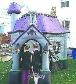 9' 9ft Gemmy Halloween Inflatable Haunted House with Lights & sounds Decoration