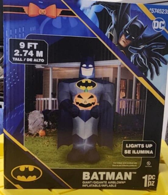 9 Ft Giant Warner Brothers Dc Batman With Pumpkin Airblown Halloween Inflatable