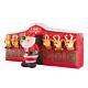 9 Ft Reindeer Stable With Santa Christmas Airblown Lighted Inflatable