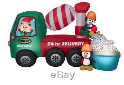 9 Ft ANIMATED CEMENT MIXER Christmas Airblown Inflatable ICING DELIVERY