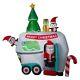 9 Ft Animated Santa In Holiday Camper Airblown Inflatable