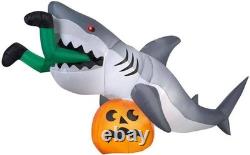 9 Ft ANIMATED SHARK EATING HUMAN Airblown Lighted Yard Inflatable 9 Ft ANIMATED SHARK EATING HUMAN Airblown Lighted Yard Inflatable
