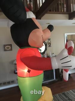 9' Gemmy Airblown Inflatable Mickey Mouse with Santa Hat & Candy Cane Lighted Yard 9' Gemmy Airblown Inflatable Mickey Mouse with Santa Hat & Candy Cane Lighted Yard