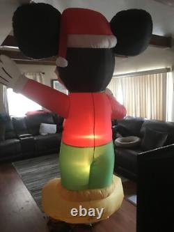 9' Gemmy Airblown Inflatable Mickey Mouse with Santa Hat & Candy Cane Lighted Yard 9' Gemmy Airblown Inflatable Mickey Mouse with Santa Hat & Candy Cane Lighted Yard