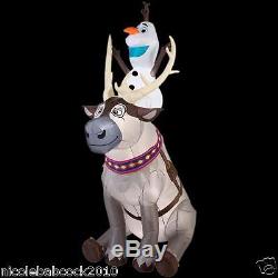 90 Christmas Olaf & Sven Disney Gemmy Airblown Inflatable Lighted Yard Decor