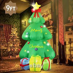 9FT Lighted Giant Inflatable Christmas Tree with Gift Box and LED Light, Big Blo