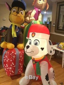 9ft Gemmy Airblown Inflatable Christmas Paw Patrol On Presents Scene Prototype