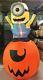 9ft Gemmy Airblown Inflatable Prototype Halloween Minion On Pumpkin #71881