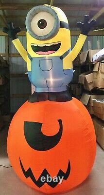 9ft Gemmy Airblown Inflatable Prototype Halloween Minion on Pumpkin #71881