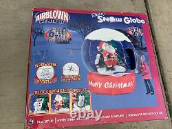 AIRBLOWN INFLATABLE GEMMY 6 Ft SNOWMAN CHRISTMAS TREE SNOW GLOBE 2005