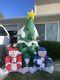 Airblown Inflatable 8 Foot Tall Christmas Tree With Snowpeople Lights Up