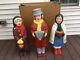Amazing Set Of 3 Christmas Carolers Styrofoam Poloron Blow Molds With Box