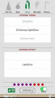 APPLIGHTS 5.8Ft LED Tech-Tree 140 Effects Phone Apps Control Brilliant Lightshow