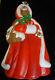 African American Black Mrs Santa Claus Christmas Yard Art Blow Mold Rare Vintage