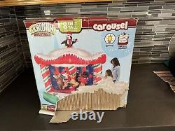 AirBlown Inflatable ANIMATED CAROUSEL 8ft lights up & inside scene rotates READ