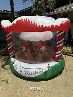 AirBlown Inflatable ANIMATED CAROUSEL 8ft lights up & inside scene rotates READ