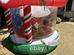 AirBlown Inflatable ANIMATED CAROUSEL 8ft lights up & inside scene rotates READ