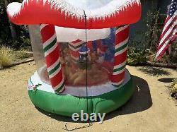 AirBlown Inflatable ANIMATED CAROUSEL 8ft lights up & inside scene rotates READ