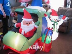 Airblown Animated Helicopter Santa Christmas Gifts Snowman LED Inflatable 7' L