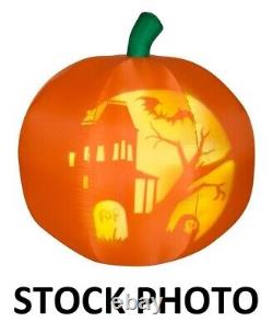 Airblown Gemmy Panoramic Projection Pumpkin 5' Inflatable Halloween Decor (Used)