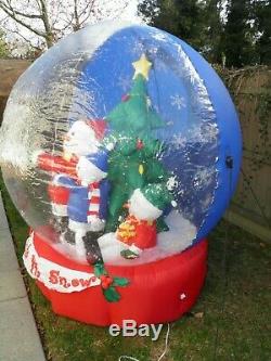 Airblown Inflatable Gemmy 6 Ft Snowman Christmas Tree Snow Globe Let It Snow