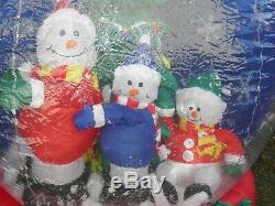 Airblown Inflatable Gemmy 6 Ft Snowman Christmas Tree Snow Globe Let It Snow