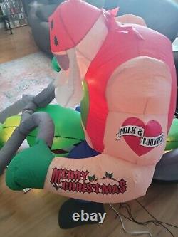 Airblown Inflatable Motorcycle Santa 7ft (Rare Version)