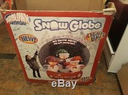 Airblown Inflatable Snowman Snowglobe Christmas Gemmy 6 Ft Let It Snow Rare