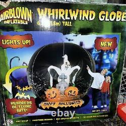 Airblown Inflatable Whirlwind Globe 6' Gemmy Halloween Ghosts Bats Snowglobe 6Ft