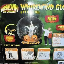 Airblown Inflatable Whirlwind Globe 6' Gemmy Halloween Ghosts Bats Snowglobe 6Ft