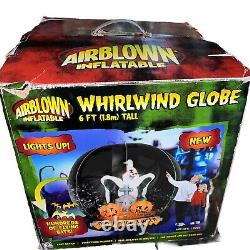 Airblown Inflatable Whirlwind Globe 6' Gemmy Halloween Ghosts Bats Snowglobe 6Ft