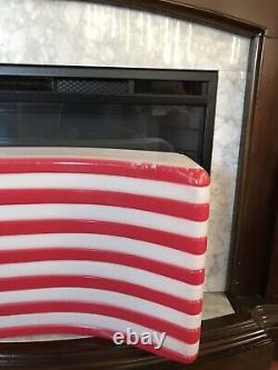 American Flag Blow Mold Lighted Yard Decoration 24 in